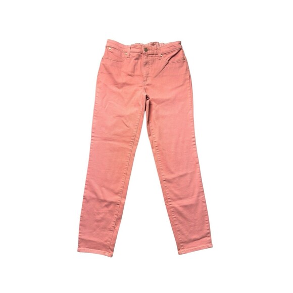 Talbots Flawless Slim Ankle Jeans Women’s 6 Pink Stretch Back Elastic Waist NWT - Picture 1 of 12
